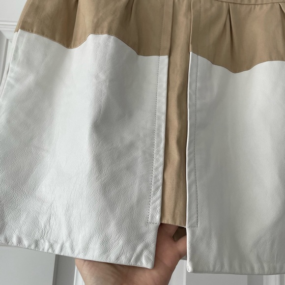 Leifsdottir leather mixed media skirt - an Anthropologie brand - Picture 4 of 11